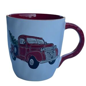 Spectrum Designz Old Red Truck Christmas Tree 17 oz Mug